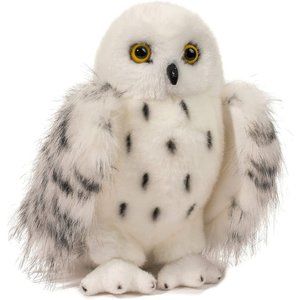 White  Yellow eyes Wizard Snowy Owl Plush Stuffed Animal